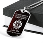 Firefighter Isaiah 43:2 Necklace Stainless Steel or 18k Gold Dog Tag 24" Chain-Express Your Love Gifts