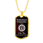 Firefighter Isaiah 43:2 Necklace Stainless Steel or 18k Gold Dog Tag 24" Chain-Express Your Love Gifts