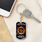 Firefighter Keychain Dog Tag We Fight What You Fear Stainless Steel or18k Gold-Express Your Love Gifts