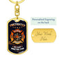 Firefighter Keychain Dog Tag We Fight What You Fear Stainless Steel or18k Gold-Express Your Love Gifts