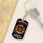 Firefighter Keychain Dog Tag We Fight What You Fear Stainless Steel or18k Gold-Express Your Love Gifts