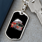Firefighter Kid'S Keychain Stainless Steel or 18k Gold Dog Tag Keyring-Express Your Love Gifts
