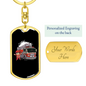 Firefighter Kid'S Keychain Stainless Steel or 18k Gold Dog Tag Keyring-Express Your Love Gifts