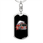 Firefighter Kid'S Keychain Stainless Steel or 18k Gold Dog Tag Keyring-Express Your Love Gifts