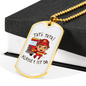 Firefighter Kid With Firetruck Necklace Stainless Steel or 18k Gold Dog Tag 24" Chain-Express Your Love Gifts