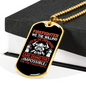 Firefighter Led By The Unknown Ecklace Stainless Steel or 18k Gold Dog Tag 24" Chain-Express Your Love Gifts
