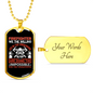 Firefighter Led By The Unknown Ecklace Stainless Steel or 18k Gold Dog Tag 24" Chain-Express Your Love Gifts
