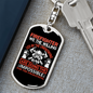 Firefighter Led By The Unknown Keychain Stainless Steel or 18k Gold Dog Tag Keyring-Express Your Love Gifts