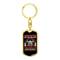 Firefighter Led By The Unknown Keychain Stainless Steel or 18k Gold Dog Tag Keyring-Express Your Love Gifts