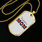 Firefighter Mom Necklace Stainless Steel or 18k Gold Dog Tag 24" Chain-Express Your Love Gifts