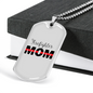 Firefighter Mom Necklace Stainless Steel or 18k Gold Dog Tag 24" Chain-Express Your Love Gifts