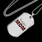 Firefighter Mom Necklace Stainless Steel or 18k Gold Dog Tag 24" Chain-Express Your Love Gifts