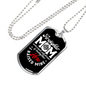 Firefighter Mom Raised Necklace Stainless Steel or 18k Gold Dog Tag 24" Chain-Express Your Love Gifts