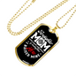 Firefighter Mom Raised Necklace Stainless Steel or 18k Gold Dog Tag 24" Chain-Express Your Love Gifts