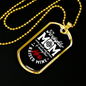 Firefighter Mom Raised Necklace Stainless Steel or 18k Gold Dog Tag 24" Chain-Express Your Love Gifts