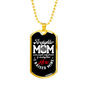 Firefighter Mom Raised Necklace Stainless Steel or 18k Gold Dog Tag 24" Chain-Express Your Love Gifts