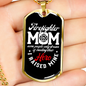 Firefighter Mom Raised Necklace Stainless Steel or 18k Gold Dog Tag 24" Chain-Express Your Love Gifts