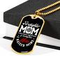 Firefighter Mom Raised Necklace Stainless Steel or 18k Gold Dog Tag 24" Chain-Express Your Love Gifts