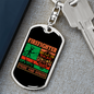 Firefighter Pride And Honor Keychain Stainless Steel or 18k Gold Dog Tag Keyring-Express Your Love Gifts