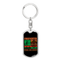Firefighter Pride And Honor Keychain Stainless Steel or 18k Gold Dog Tag Keyring-Express Your Love Gifts