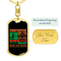 Firefighter Pride And Honor Keychain Stainless Steel or 18k Gold Dog Tag Keyring-Express Your Love Gifts
