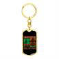 Firefighter Pride And Honor Keychain Stainless Steel or 18k Gold Dog Tag Keyring-Express Your Love Gifts