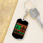 Firefighter Pride And Honor Keychain Stainless Steel or 18k Gold Dog Tag Keyring-Express Your Love Gifts