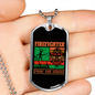Firefighter Pride And Honor Necklace Stainless Steel or 18k Gold Dog Tag 24" Chain-Express Your Love Gifts