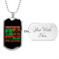 Firefighter Pride And Honor Necklace Stainless Steel or 18k Gold Dog Tag 24" Chain-Express Your Love Gifts