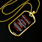 Firefighter Risktaking Necklace Stainless Steel or 18k Gold Dog Tag 24" Chain-Express Your Love Gifts
