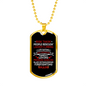 Firefighter Risktaking Necklace Stainless Steel or 18k Gold Dog Tag 24" Chain-Express Your Love Gifts