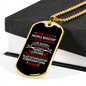 Firefighter Risktaking Necklace Stainless Steel or 18k Gold Dog Tag 24" Chain-Express Your Love Gifts