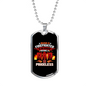 Firefighter'S Honor Firefighter Gift Stainless Steel or 18k Gold Dog Tag 24" Chain-Express Your Love Gifts