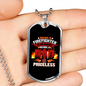 Firefighter'S Honor Firefighter Gift Stainless Steel or 18k Gold Dog Tag 24" Chain-Express Your Love Gifts