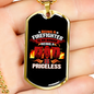 Firefighter'S Honor Firefighter Gift Stainless Steel or 18k Gold Dog Tag 24" Chain-Express Your Love Gifts