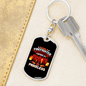 Firefighter'S Honor Keychain Stainless Steel or 18k Gold Dog Tag Keyring-Express Your Love Gifts
