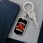 Firefighter'S Honor Keychain Stainless Steel or 18k Gold Dog Tag Keyring-Express Your Love Gifts