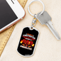 Firefighter'S Honor Keychain Stainless Steel or 18k Gold Dog Tag Keyring-Express Your Love Gifts