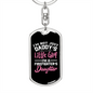 Firefighter'S Little Girl Keychain Stainless Steel or 18k Gold Dog Tag Keyring-Express Your Love Gifts