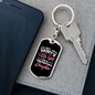 Firefighter'S Little Girl Keychain Stainless Steel or 18k Gold Dog Tag Keyring-Express Your Love Gifts