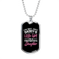 Firefighter'S Little Girl Necklace Stainless Steel or 18k Gold Dog Tag 24" Chain-Express Your Love Gifts