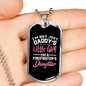 Firefighter'S Little Girl Necklace Stainless Steel or 18k Gold Dog Tag 24" Chain-Express Your Love Gifts