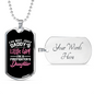 Firefighter'S Little Girl Necklace Stainless Steel or 18k Gold Dog Tag 24" Chain-Express Your Love Gifts
