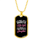Firefighter'S Little Girl Necklace Stainless Steel or 18k Gold Dog Tag 24" Chain-Express Your Love Gifts