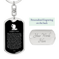 Firefighter'S Prayer Swivel Keychain Dog Tag Stainless Steel or 18k Gold-Express Your Love Gifts