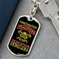 Firefighter'S Tradition Keychain Stainless Steel or 18k Gold Dog Tag Keyring-Express Your Love Gifts