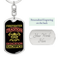 Firefighter'S Tradition Keychain Stainless Steel or 18k Gold Dog Tag Keyring-Express Your Love Gifts