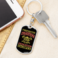 Firefighter'S Tradition Keychain Stainless Steel or 18k Gold Dog Tag Keyring-Express Your Love Gifts