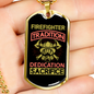 Firefighter'S Tradition Necklace Stainless Steel or 18k Gold Dog Tag 24" Chain-Express Your Love Gifts