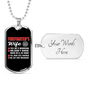 Firefighter'S Wife Necklace Stainless Steel or 18k Gold Dog Tag 24" Chain-Express Your Love Gifts